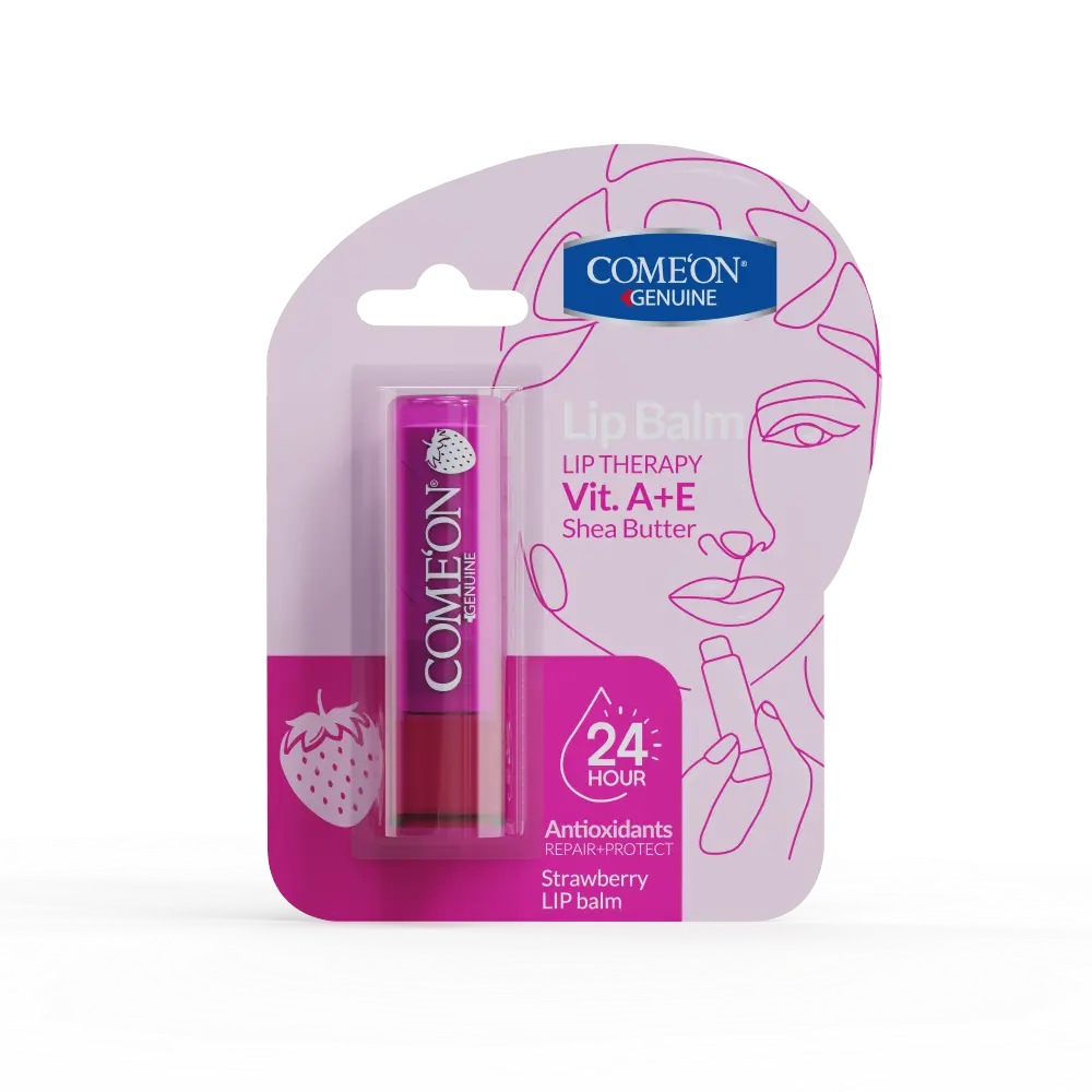 BALM-STRAWBERRY بالم لب نرم و براق کننده توت فرنگی کامان - تصویر 1