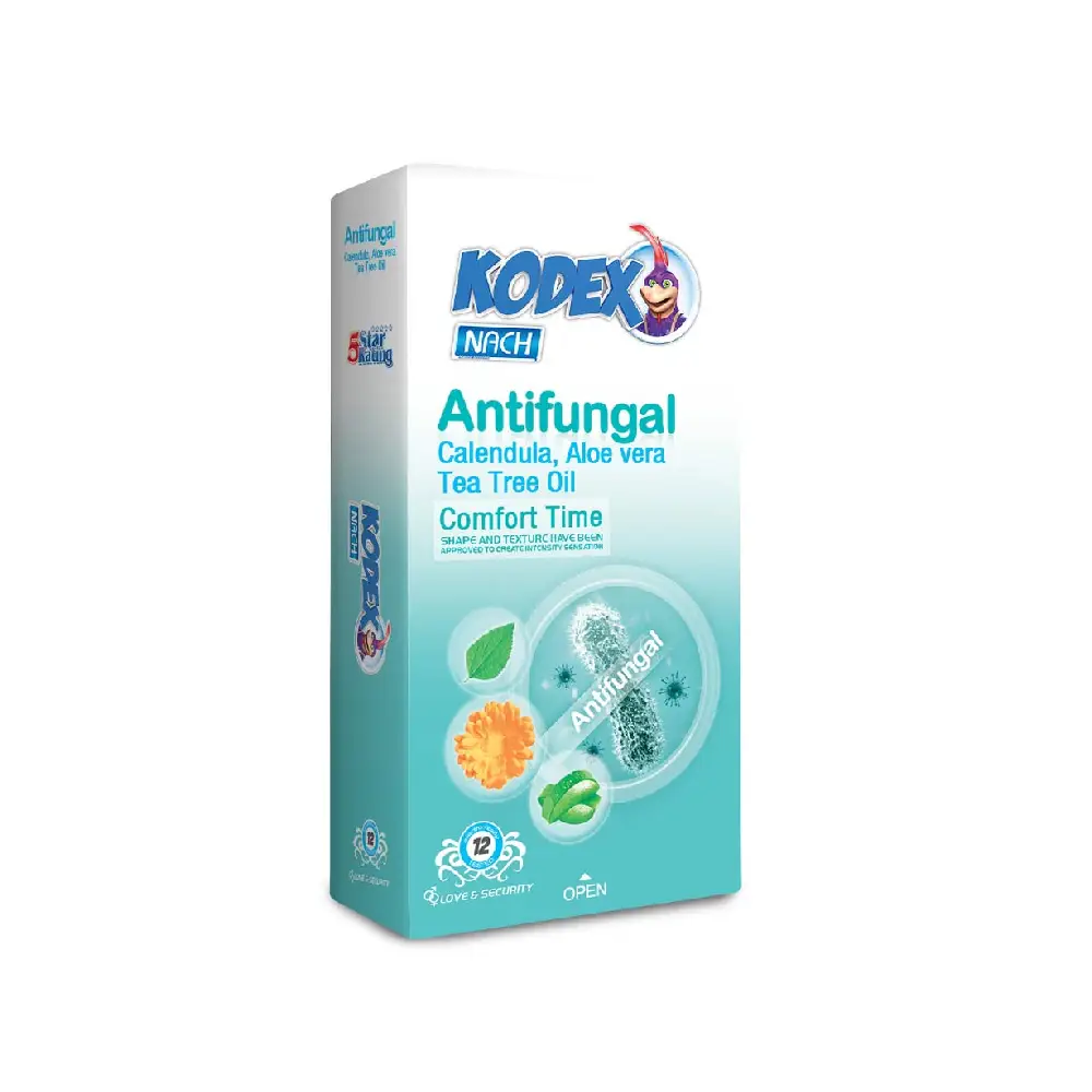 Kodex-Antifungal کاندوم کدکس مدل آنتی فونگال و ضدقارچ بسته ۱۲ عددی - تصویر 1