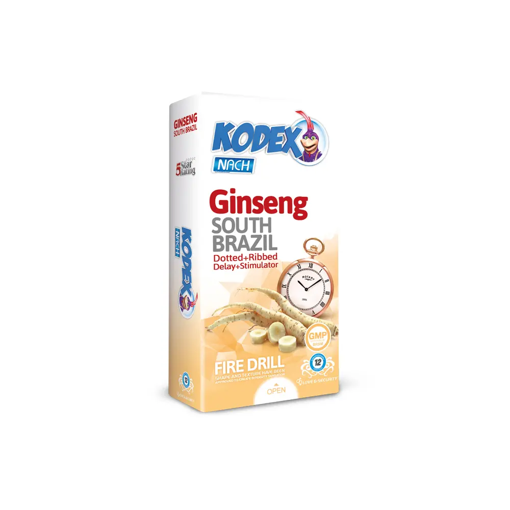 ginseng-12 کاندوم تاخیری کدکس مدل جینسینگ بسته 12 عددی - تصویر 1