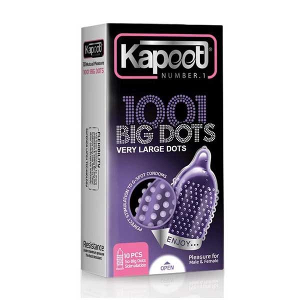 kapoot-big-dots2-600x600-1 کاندوم10 عددي هزار و يک خار درشت کاپوت - تصویر 1
