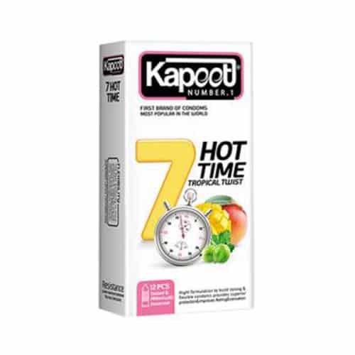 kapoot-hot-500x500-1-min کاندوم کاپوت ۱۲ عددی فروتی تایم ۷ کاره گرم-ساده - تصویر 1