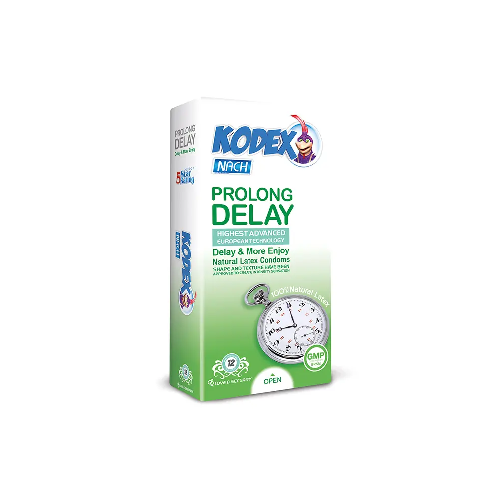 prolong-dalay کاندوم تاخیری کدکس مدل Prolong Delay بسته 12 عددی - تصویر 1