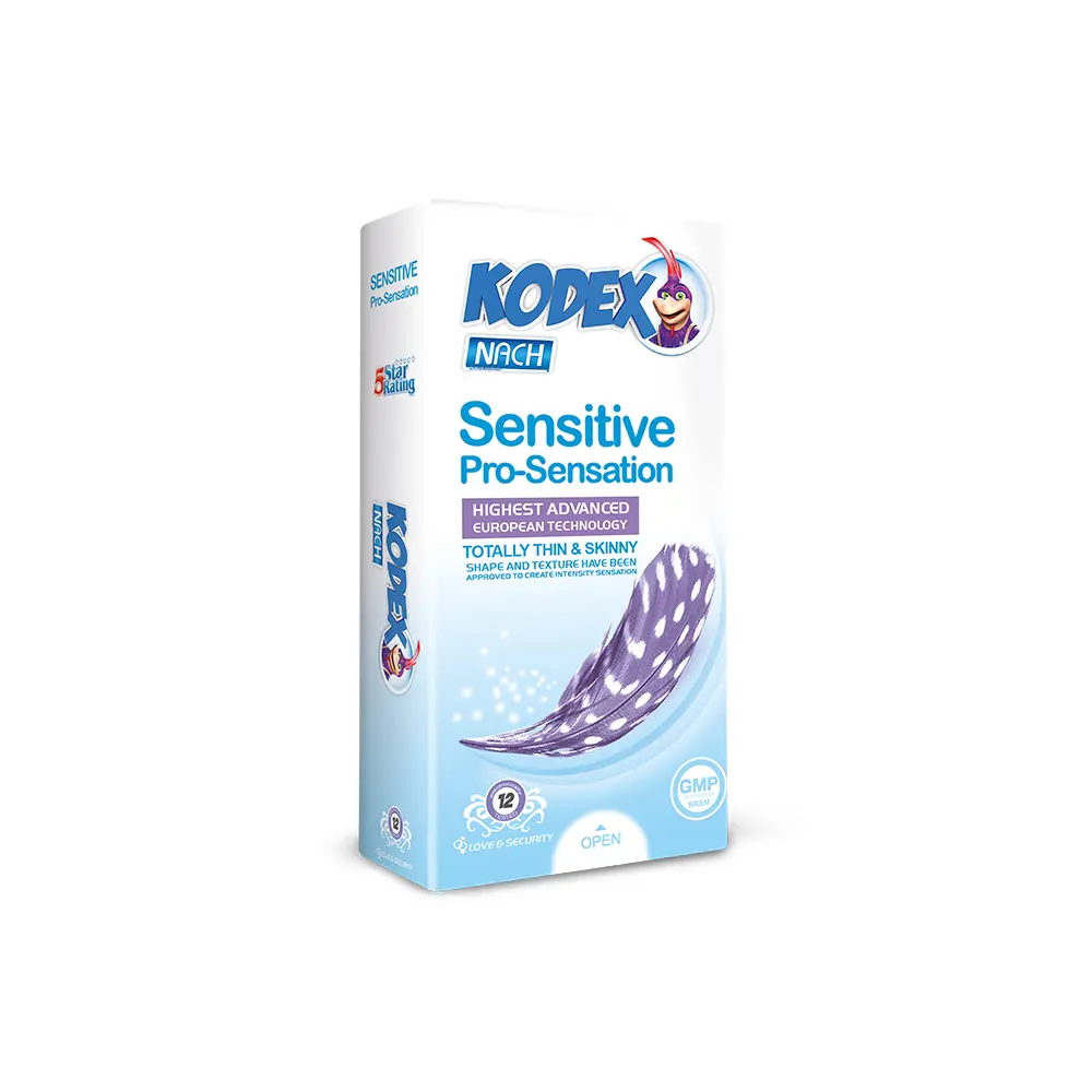 sensitive کاندوم کدکس مدل Sensitive Pro-Sensation بسته 12 عددی - تصویر 1